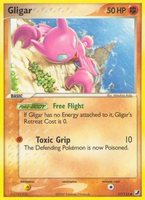 Gligar [Reverse Holo] - Pokemon Unseen Forces #57