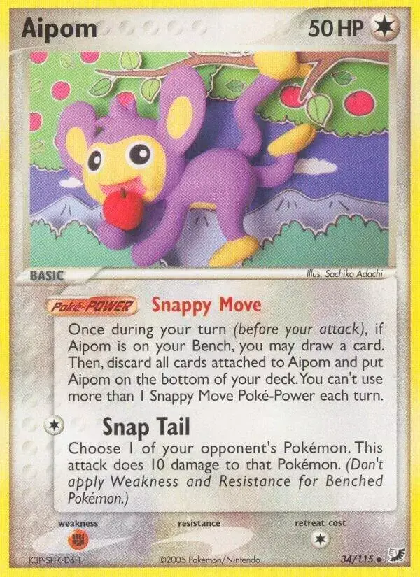 Aipom [Reverse Holo] - Pokemon Unseen Forces #34