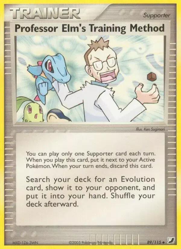 Professor Elm's Training Method [Reverse Holo] - Pokemon Unseen Forces #89