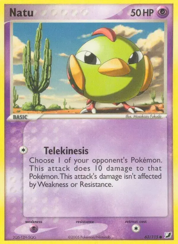 Natu [Reverse Holo] - Pokemon Unseen Forces #63