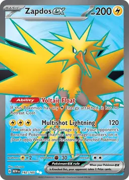 Zapdos ex 192 - Pokemon Scarlet & Violet 151