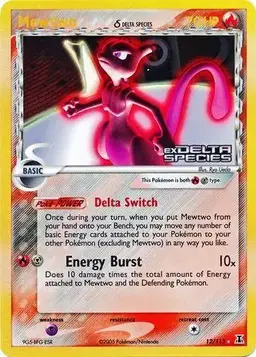 Mewtwo [Reverse Holo] #12 - Pokemon Delta Species