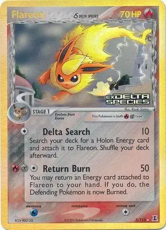 Flareon [Reverse Holo] - Pokemon Delta Species #5