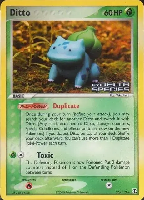 Ditto (Bulbasaur) [Reverse Holo] - Pokemon Delta Species #36