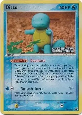 Ditto (Squirtle) [Reverse Holo] - Pokemon Delta Species #40