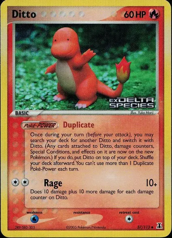 Ditto (Charmander) [Reverse Holo] - Pokemon Delta Species #37