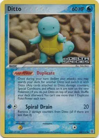 Ditto (Squirtle) [Reverse Holo] - Pokemon Delta Species #64