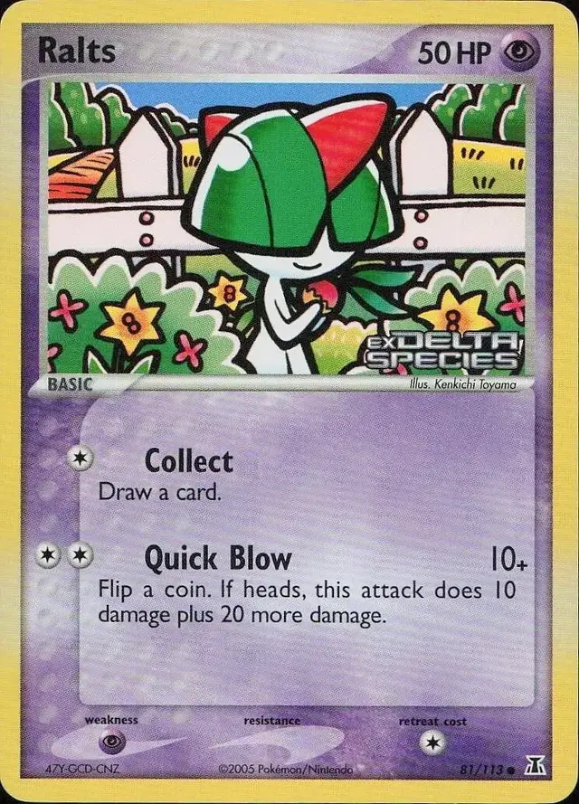 Ralts [Reverse Holo] - Pokemon Delta Species #81