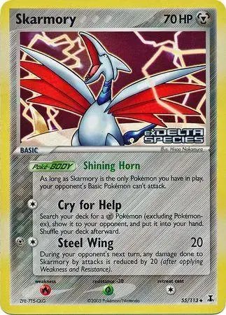 Skarmory [Reverse Holo] - Pokemon Delta Species #55