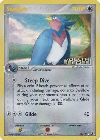 Swellow [Reverse Holo] - Pokemon Delta Species #32