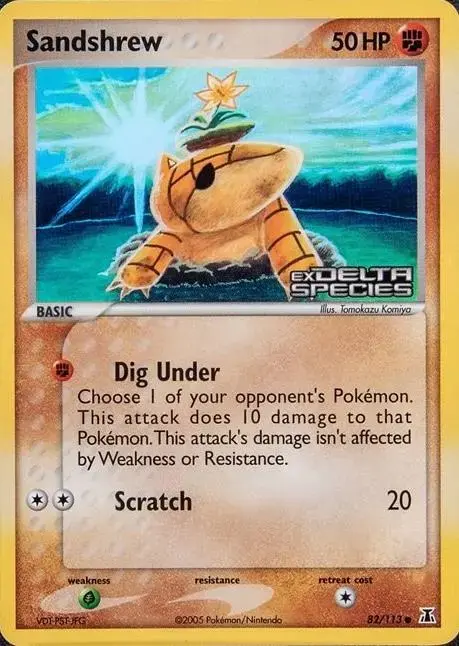 Sandshrew [Reverse Holo] - Pokemon Delta Species #82