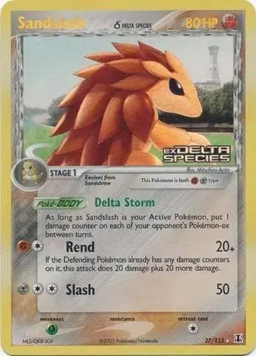 Sandslash [Reverse Holo] - Pokemon Delta Species #27