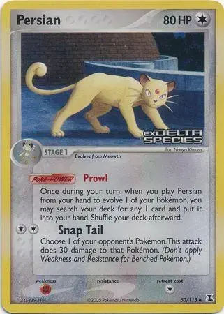 Persian [Reverse Holo] - Pokemon Delta Species #50