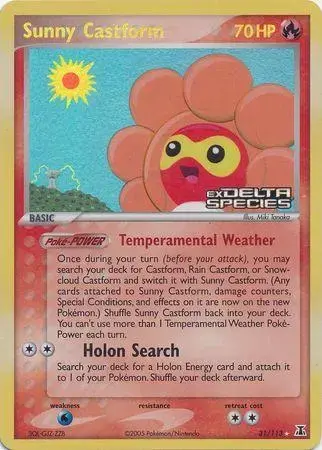 Sunny Castform [Reverse Holo] - Pokemon Delta Species #31