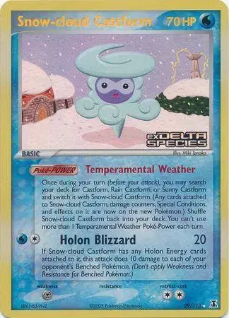 Snow-cloud Castform [Reverse Holo] - Pokemon Delta Species #29