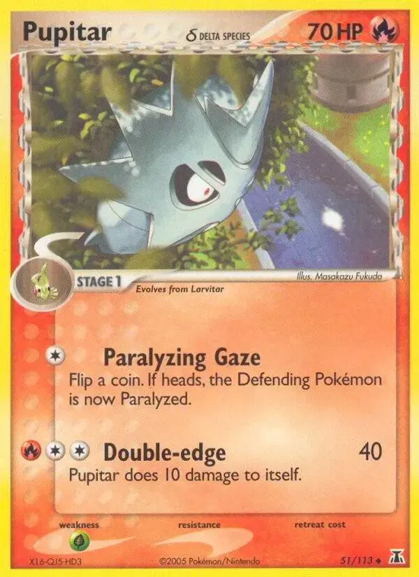 Pupitar #51 - Pokemon Delta Species