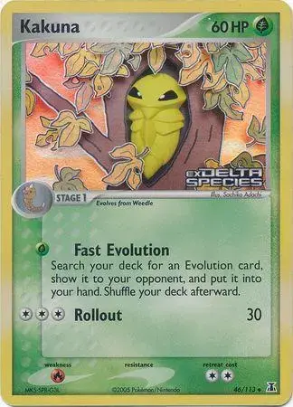 Kakuna [Reverse Holo] - Pokemon Delta Species #46