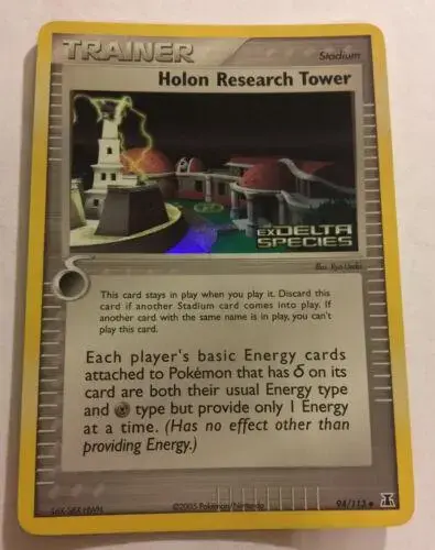Holon Research Tower [Reverse Holo] - Pokemon Delta Species #94