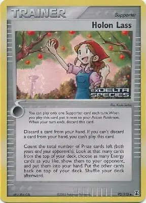 Holon Lass [Reverse Holo] - Pokemon Delta Species #92