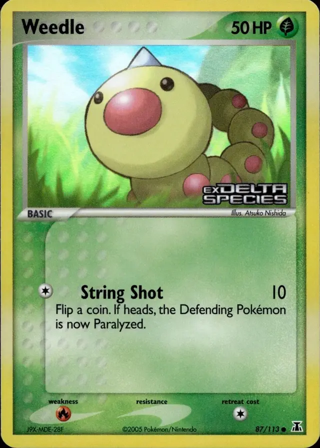 Weedle [Reverse Holo] - Pokemon Delta Species #87