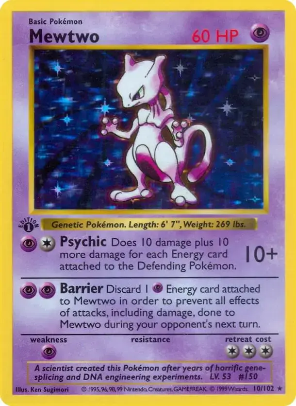 Mewtwo [1st Edition] - Pokemon Base Set #10