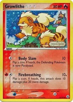 Growlithe [Reverse Holo] - Pokemon Legend Maker