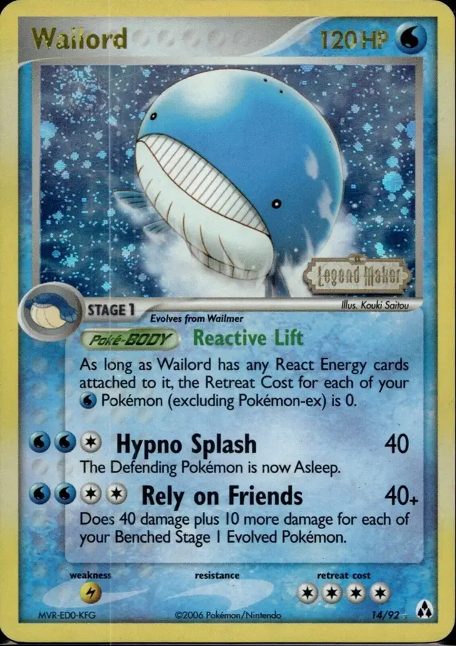 Wailord [Reverse Holo] - Pokemon Legend Maker #14