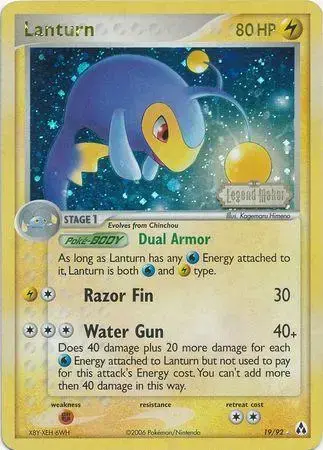 Lanturn [Reverse Holo] - Pokemon Legend Maker #19