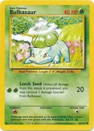 Bulbasaur - Pokemon Base Set #44