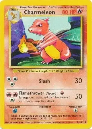 Charmeleon #24 - Pokemon Base Set