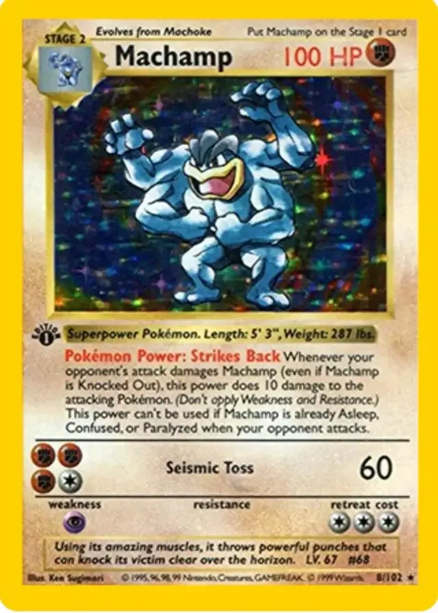Machamp [Shadowless] - Pokemon Base Set #8