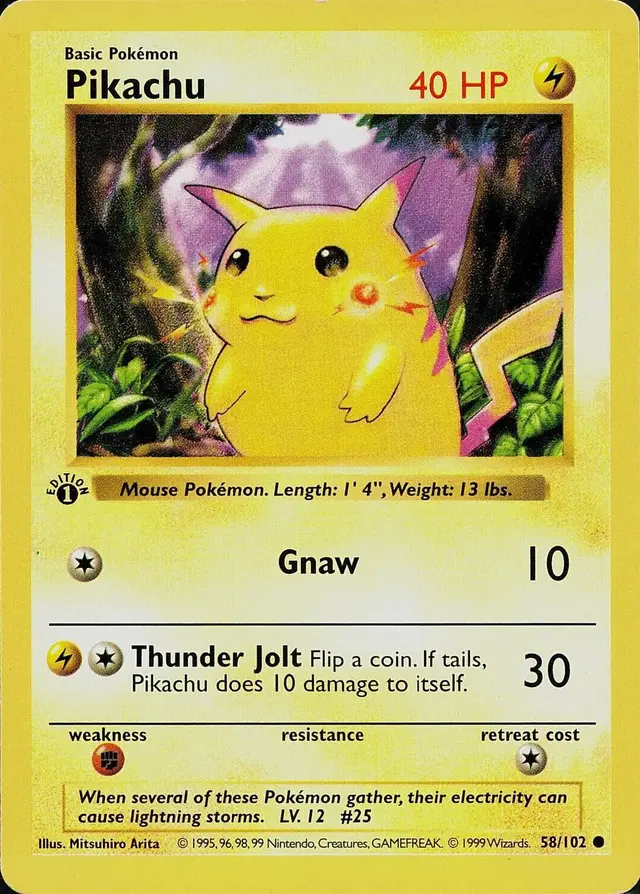 Pikachu [1st Edition Red Cheeks]