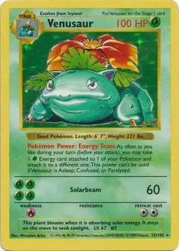 Venusaur [Shadowless] - Pokemon Base Set