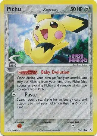 Pichu [Reverse Holo] - Pokemon Holon Phantoms #76