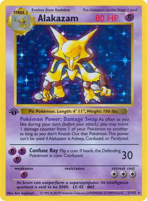 Alakazam [1st Edition] - Pokemon Base Set #1