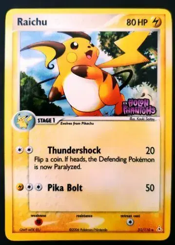 Raichu [Reverse Holo] - Pokemon Holon Phantoms #51