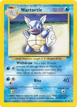 Wartortle #42 - Pokemon Base Set