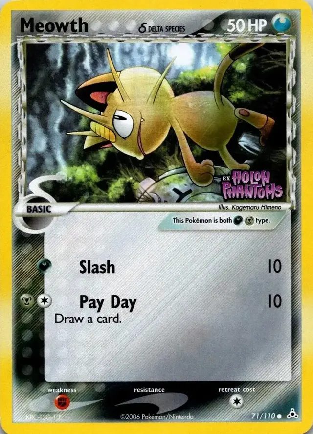 Meowth [Reverse Holo] - Pokemon Holon Phantoms #71