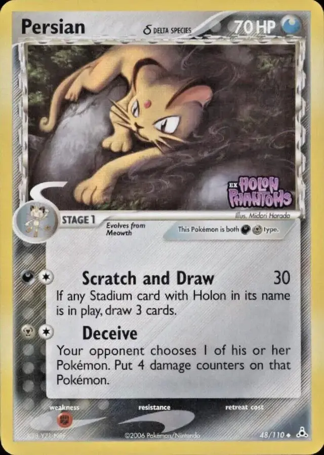 Persian [Reverse Holo] - Pokemon Holon Phantoms #48