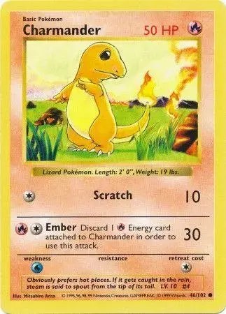 Charmander [Shadowless] - Pokemon Base Set #46