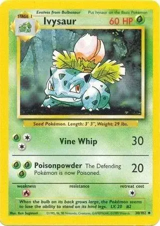 Ivysaur #30 - Pokemon Base Set