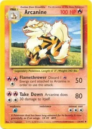 Arcanine - Pokemon Base Set #23