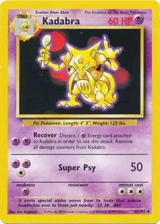 Kadabra - Pokemon Base Set #32