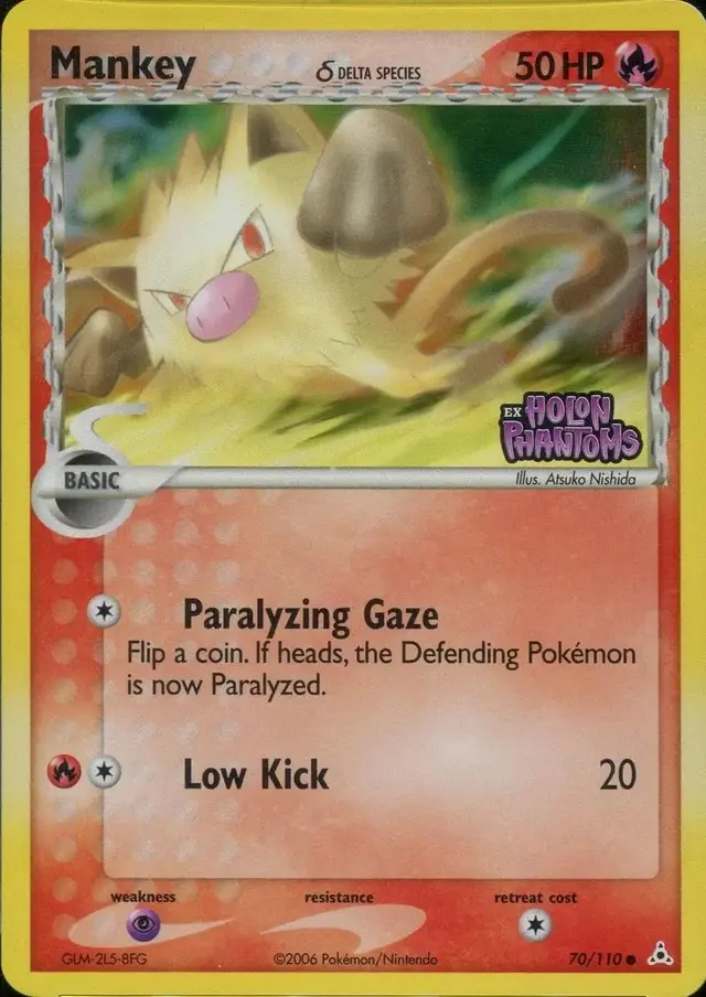 Mankey [Reverse Holo] - Pokemon Holon Phantoms #70