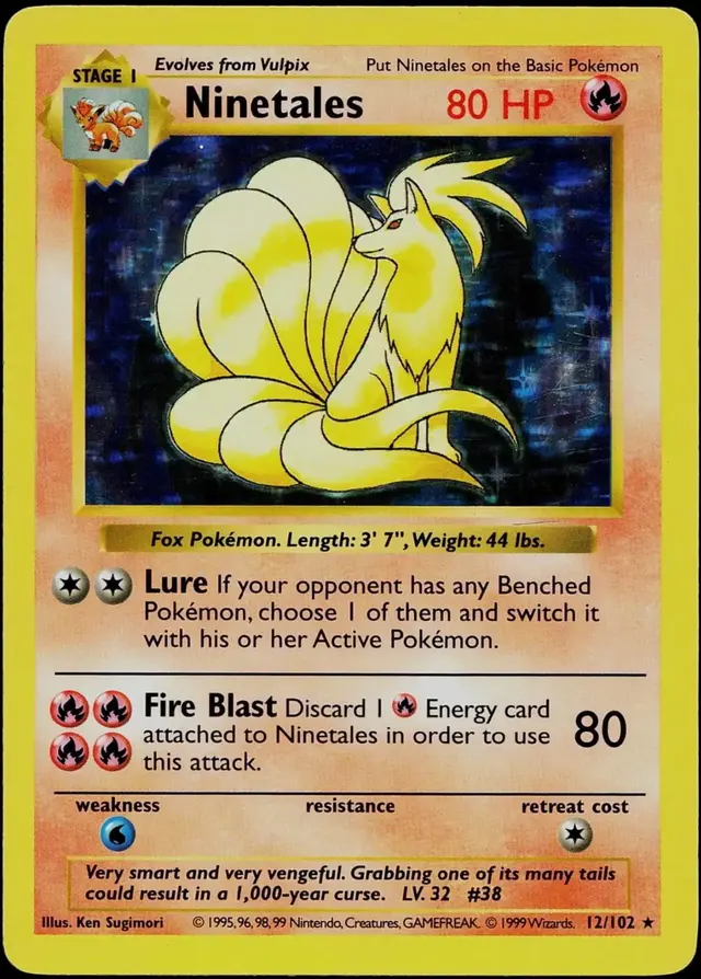 Ninetales [Shadowless] - Pokemon Base Set #12