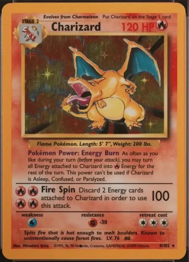 Charizard [Black Dot Error] - Pokemon Base Set #4