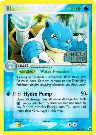 Blastoise [Reverse Holo] - Pokemon Crystal Guardians #14