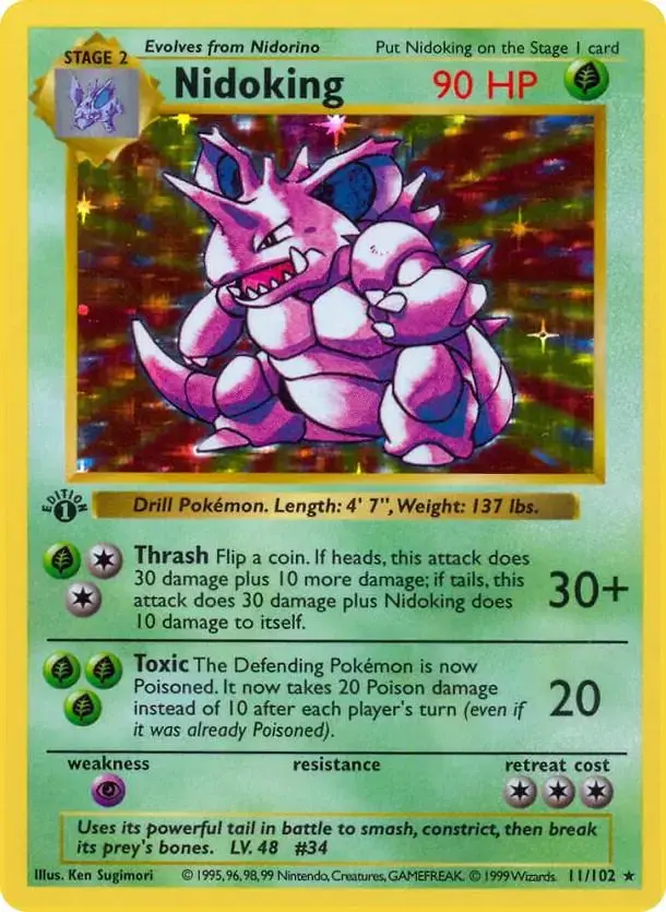 Nidoking [1st Edition] - Pokemon Base Set #11