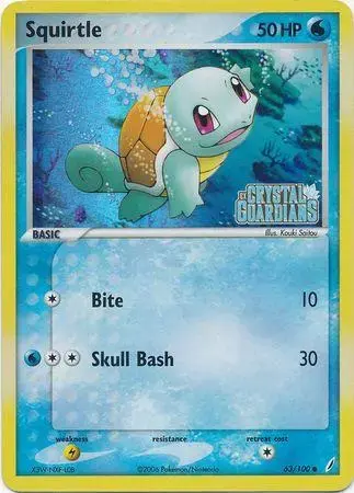 Squirtle [Reverse Holo] - Pokemon Crystal Guardians #63