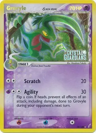 Grovyle [Reverse Holo] - Pokemon Crystal Guardians #19